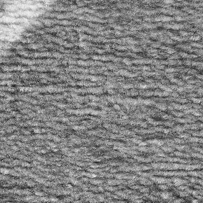 Teppichläufer Cosenza - Grau, 200 x 80 cm, 100 % Polyamid - Nahaufnahme eines weichen, grauen Teppichs mit einer texturierten Oberfläche, ideal für Wohnräume.