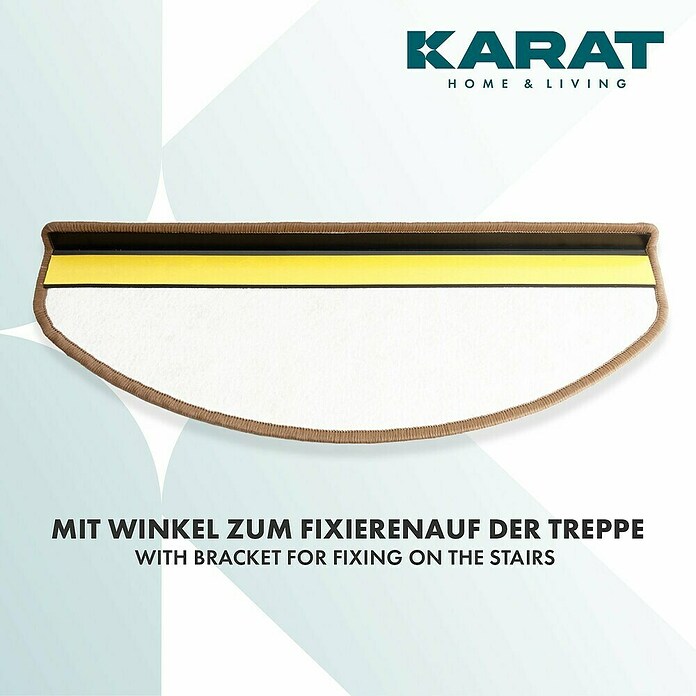 Stufenmatte Geneva (65 x 23,5 cm, Beige, Halbrund) | BAUHAUS