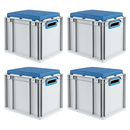 Proregal  Euroboxen-Set 4x Eurobox NextGen Seat Box Blau