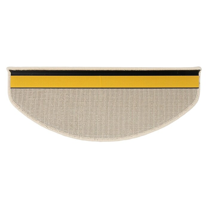 Stufenmatte Shaggy (65 x 23,5 cm, Creme, Halbrund) | BAUHAUS