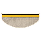 Stufenmatte Shaggy (65 x 23,5 cm, Creme, Halbrund) | BAUHAUS