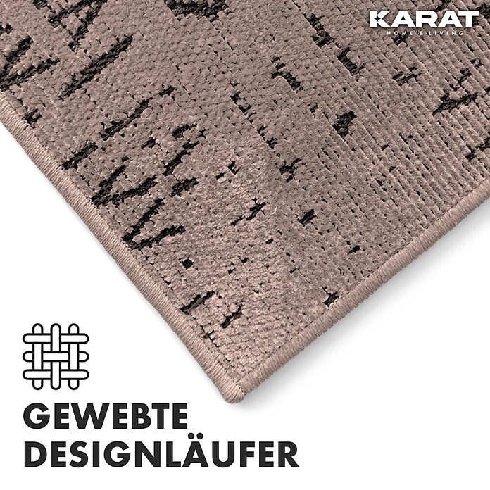 Teppichläufer Vena (Braun, 350 x 80 cm, 65 % Baumwolle, 35 % Polyester) | BAUHAUS