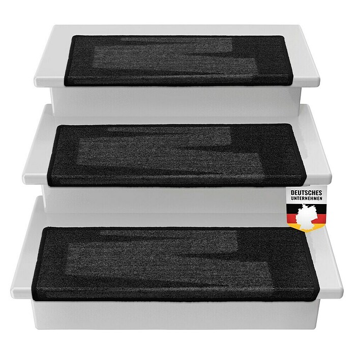 Stufenmatte Veneto (65 cm x 23,5 cm x 8,5 mm, Schwarz, Rechteck) | BAUHAUS
