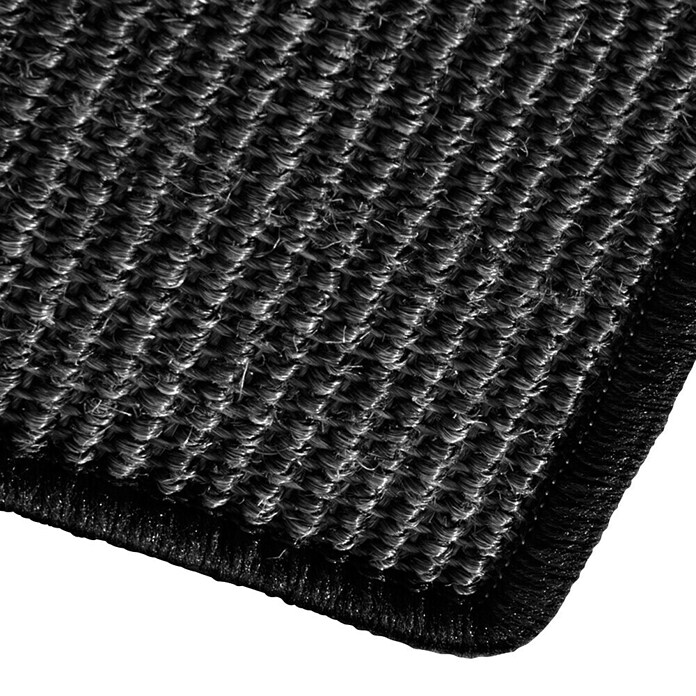 Flachgewebeteppich Sylt (Schwarz, 100 x 50 cm, 100 % Sisal) | BAUHAUS