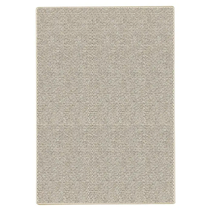 Flachgewebeteppich Kalkutta - Beige, 100 x 100 cm, 83 % Polypropylen, 17 % Naturfaser - Nahaufnahme eines strukturierten Teppichs in neutralen Farbtönen, ideal für moderne Wohnräume.