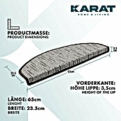 Stufenmatte Geneva (65 x 23,5 cm, Anthrazit, Halbrund) | BAUHAUS