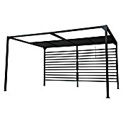 Raffpavillon (B x T: 400 x 300 cm, Farbe Gestell: Schwarz, Farbe Dach: Grau) | BAUHAUS