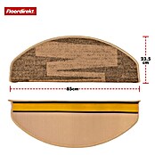 Stufenmatte Veneto (65 cm x 23,5 cm x 8,5 mm, Beige, Halbrund) | BAUHAUS