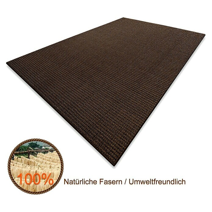 Flachgewebeteppich Sylt (Dunkelbraun, 450 x 50 cm, 100 % Sisal) | BAUHAUS