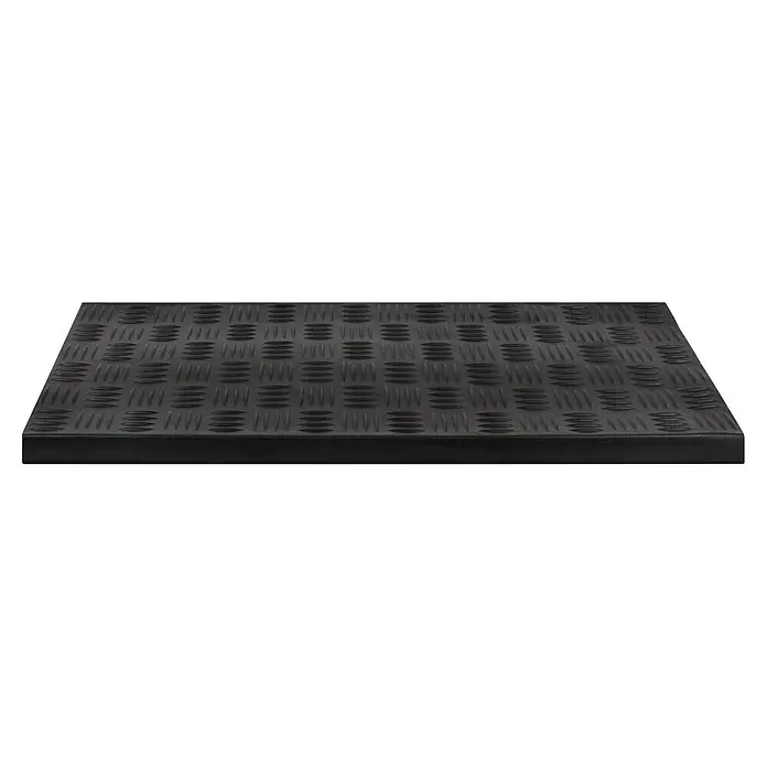 Stufenmatte Madra - 65 x 25 cm, 100 % Gummi, Schwarz - Eine rutschfeste Trittfläche mit Riffelblechmuster in dunkler Farbe für sicheren Halt und Stabilität bei jedem Schritt.