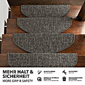 Stufenmatte Alto (65 cm x 23,5 cm x 8 mm, Anthrazit, Halbrund) | BAUHAUS