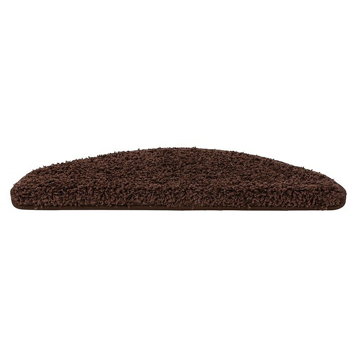Stufenmatte Shaggy (65 x 23,5 cm, Dunkelbraun, Halbrund) | BAUHAUS