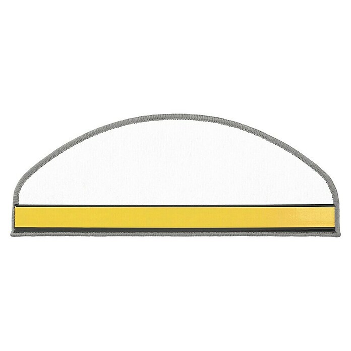 Stufenmatte Kalkutta (65 x 23,5 cm, Silber, Halbrund) | BAUHAUS