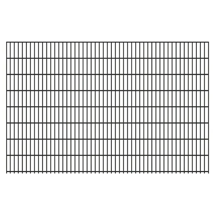 FA-Bausysteme Mattenzaun 6/5/6 mm - 250,8 x 160 cm, Anthrazit - Schwarzer Metallgitterrost für industrielle Anwendungen, robust und langlebig für den Einsatz in verschiedenen Umgebungen.