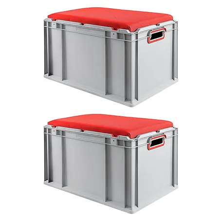 Proregal  Euroboxen-Set 2x Eurobox NextGen Seat Box Rot