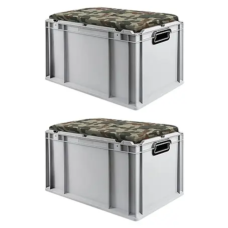 Proregal  Euroboxen-Set 2x Eurobox NextGen Seat Box Camouflage