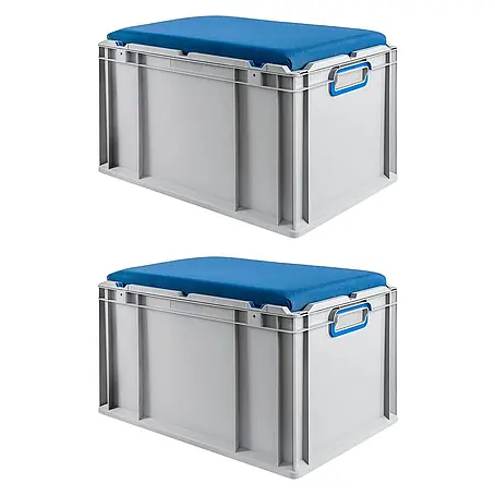 Proregal  Euroboxen-Set 2x Eurobox NextGen Seat Box Blau