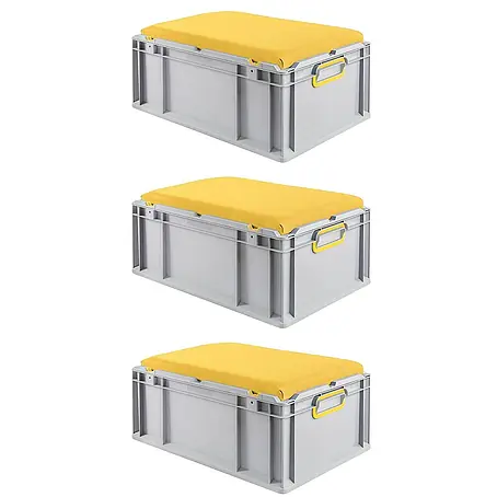 Proregal  Euroboxen-Set 3x Eurobox NextGen Seat Box Gelb