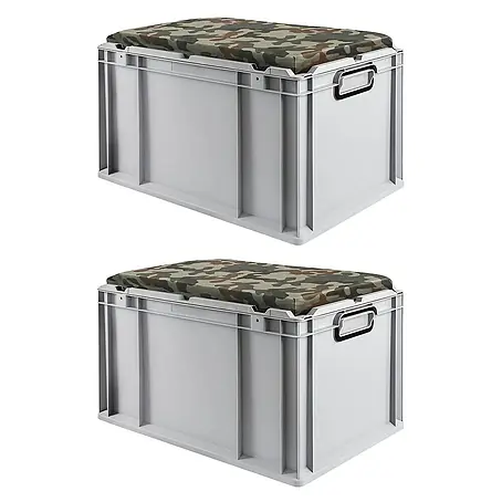 Proregal  Euroboxen-Set 2x Eurobox NextGen Seat Box Camouflage