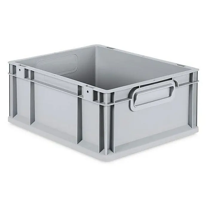 Proregal Euroboxen-Set 5x Eurobox NextGen Economy mit Auflagedeckel und 4x Verschlüsse Schwarz - Kunststoff, Grau, 5 Stk. - Graue Kunststoffbox zur Aufbewahrung, ideal für Lagerung & Transport. Stapelbar und robust für den vielfältigen Einsatz.