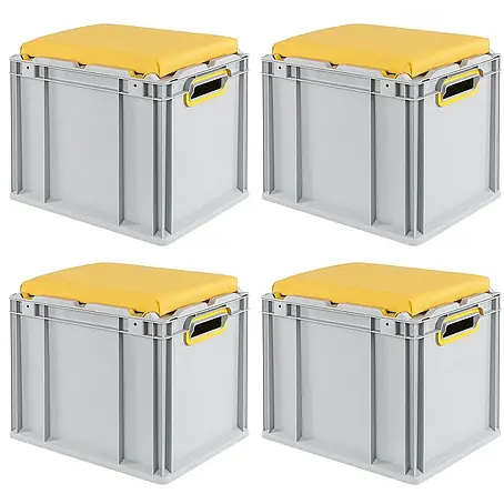 Proregal  Euroboxen-Set 4x Eurobox NextGen Seat Box Gelb