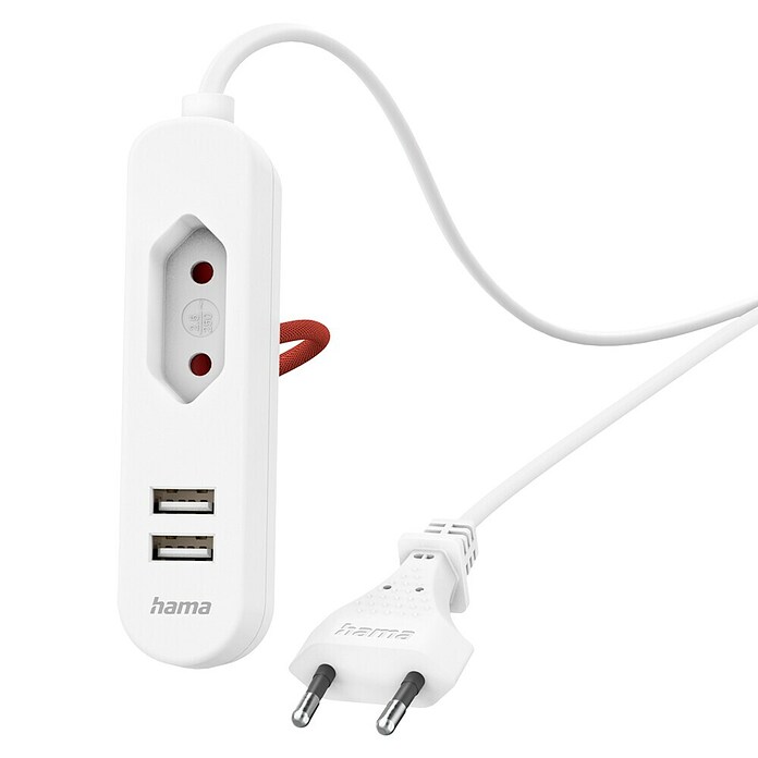 Hama Base de enchufe múltiple (Blanco, Longitud del cable: 1,9 m) | BAUHAUS
