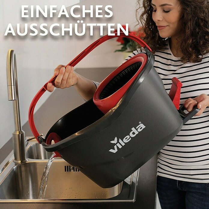 Vileda Easy Wring+Clean Wischmop-Set (5-tlg., Mikrofaser)