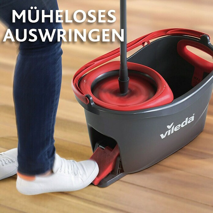Vileda Easy Wring+Clean Wischmop-Set (5-tlg., Mikrofaser)