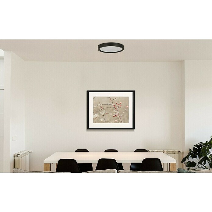 Eglo LED panel okrugli Idun-E  (Ø x V: 28,5 x 3,1 cm, 17 W, 4.000 K, Boja: Crna) | BAUHAUS