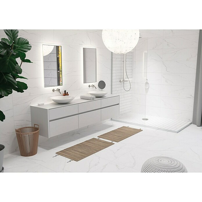 Myth Age Keramische tegel Marmostone (30 x 90 cm, Wit, Glanzend) | BAUHAUS