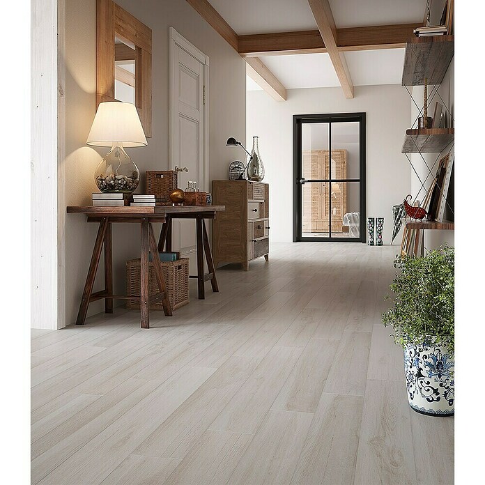 Myth Age Keramische tegel Stylwood Blanco (15 x 90 cm, Blanco, Mat) | BAUHAUS