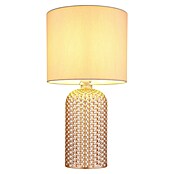 Globo Tischleuchte Sofia (60 W, Glas, Gold, Textil, Champagnerfarben, E27) | BAUHAUS