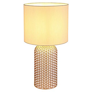 Globo Tischleuchte Sofia (60 W, Glas, Gold, Textil, Champagnerfarben, E27)