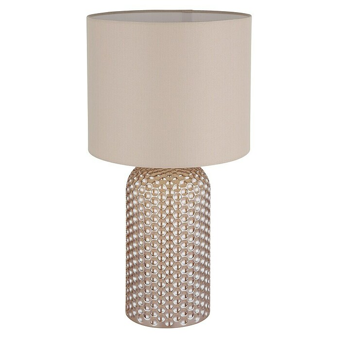 Globo Tischleuchte Sofia (60 W, Glas, Gold, Textil, Champagnerfarben, E27) | BAUHAUS