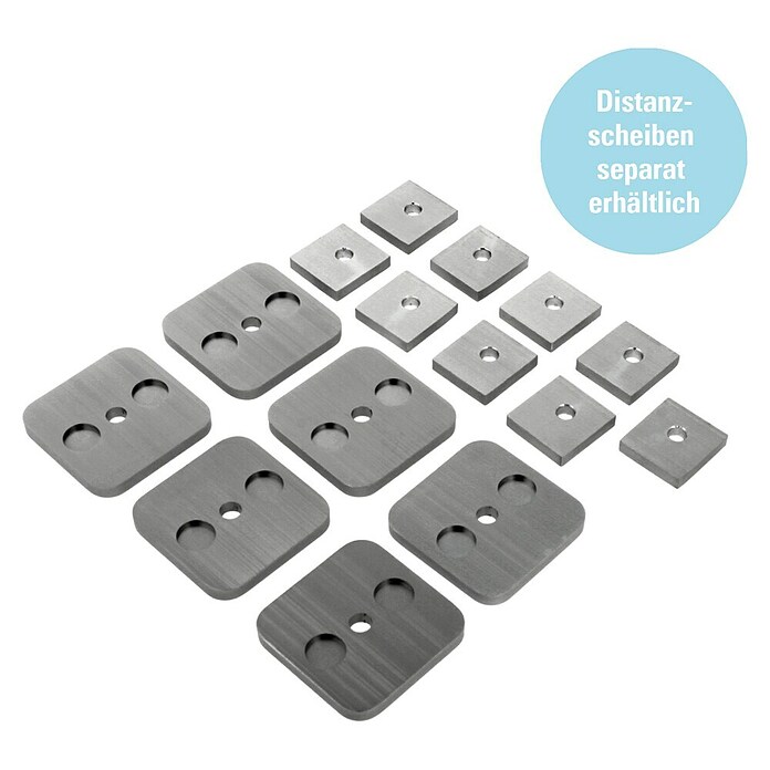 Diamond Doors Glasschiebetür-Beschlag Tender Pure Premium (Edelstahloptik, Art Beschlag: Offen, 200 cm)