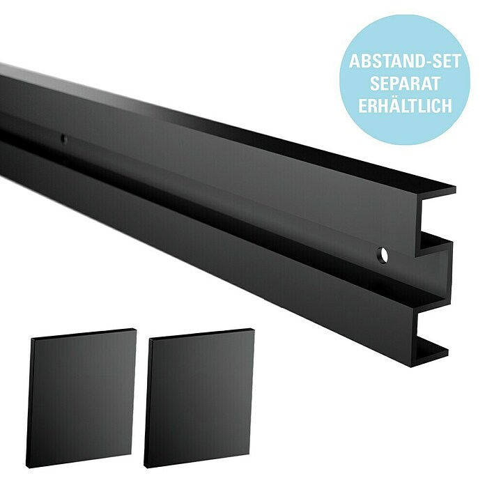 Diamond Doors Schiebetürbeschlag Linea 40 Premium Glas/Holz (Aluminium, Art Beschlag: Geschlossen, 1 900 mm) | BAUHAUS