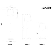 Globo LED namizna svetilka Vannie  (3 W, Medeninasta, Višina: 470 mm, Premer: 112 cm, IP44) | 3017 - Tischleuchte | CACJ - Tischleuchte | CAC - Indoorleuchten | CA - Beleuchtung | C - Elektro | BAUHAUS