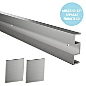 Diamond Doors Glasschiebetür-Beschlag Linea 40 (Aluminium, Art Beschlag: Geschlossen, 190 cm)