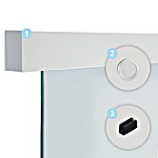 Diamond Doors Glasschiebetür-Beschlag Linea 40 (Aluminium, Art Beschlag: Geschlossen, 190 cm)