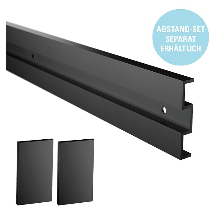 Diamond Doors Schiebetür-Komplettset Jubidoor 6.1 (935 x 2 058 mm, Schwarz, Einscheibensicherheitsglas (ESG)) | BAUHAUS