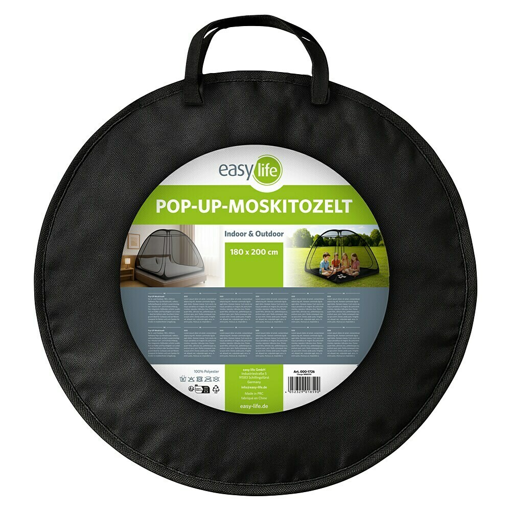 Easy Life Wurfzelt easyUP - B x L: 200 x 180 cm, Farbe Netz: Anthrazit  online kaufen bei BAUHAUS