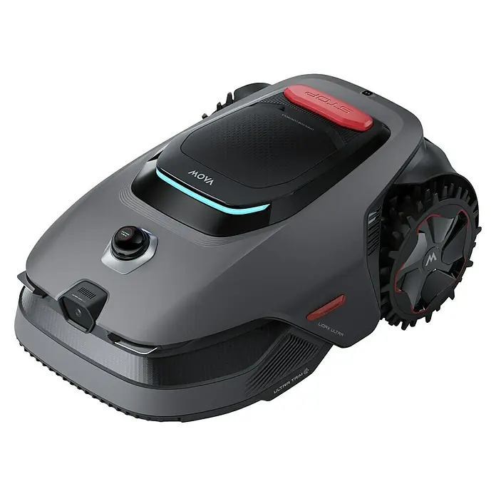 Mova Robot cortacésped LiDAX Ultra 1000 - 1.000 m², Ancho de corte: 20 cm, Navegación por cámara, LiDAR - Imagen de un robot cortacésped Mowa, diseñado para un mantenimiento eficiente y preciso del césped.\n