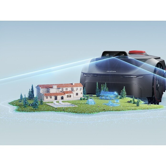 Mova Mähroboter Viax 300 (300 m², Schnittbreite: 20 cm, Kamera-gestützte Navigation) | BAUHAUS