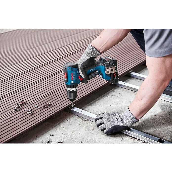 Bosch Professional AMPShare 18V Akumulatorska udarna bušilica/odvijač GSB 18V-65  (18 V, Bez akumulatora, 63 Nm) | BAUHAUS