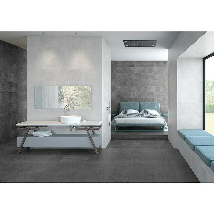 Tau ceramica Keramische tegel Fidenza Graphite (60 x 60 cm, Graphite, Mat) | BAUHAUS