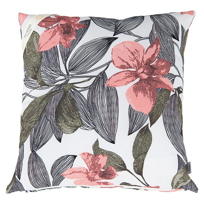 Doppler Outdoor-Kissen (Grün/Pink/Schwarz, L x B x H: 45 x 45 x 14 cm) | BAUHAUS