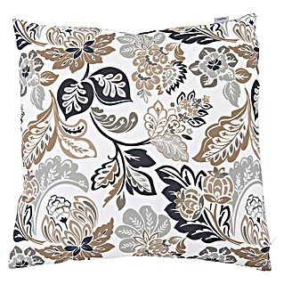 Doppler Outdoor-Kissen (Weiß/Braun/Grau, L x B x H: 45 x 45 x 14 cm)
