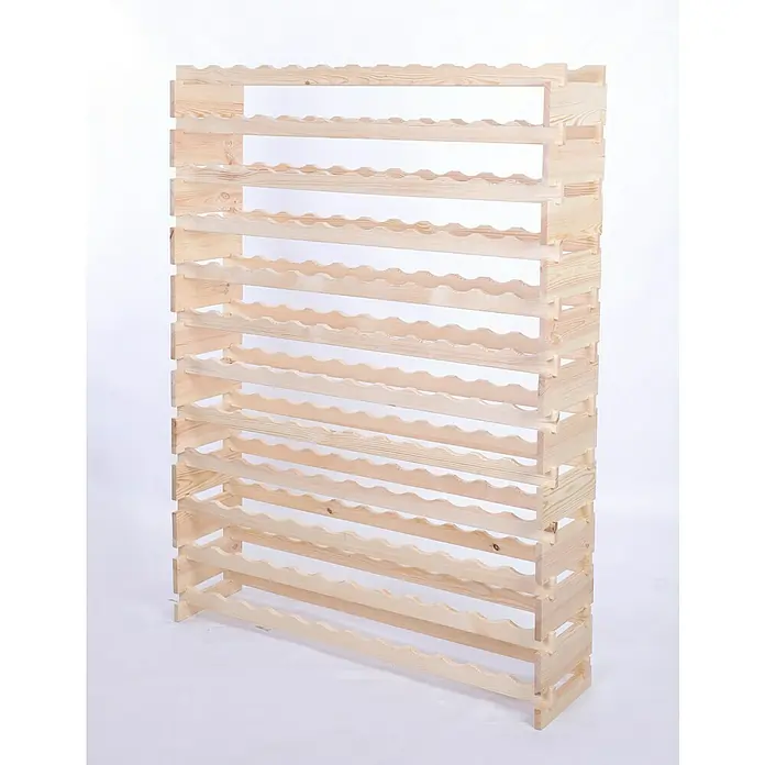 Proregal Flaschenregal Weinregal VINOTECA FLEX PRO für 144 Flaschen - L x B x H: 28 x 123 x 163 cm, Holz, Anzahl Böden: 12 Stk. - Holz Weinflaschenregal mit mehreren Ebenen, perfekt für die stilvolle Aufbewahrung Ihrer Weinsammlung.