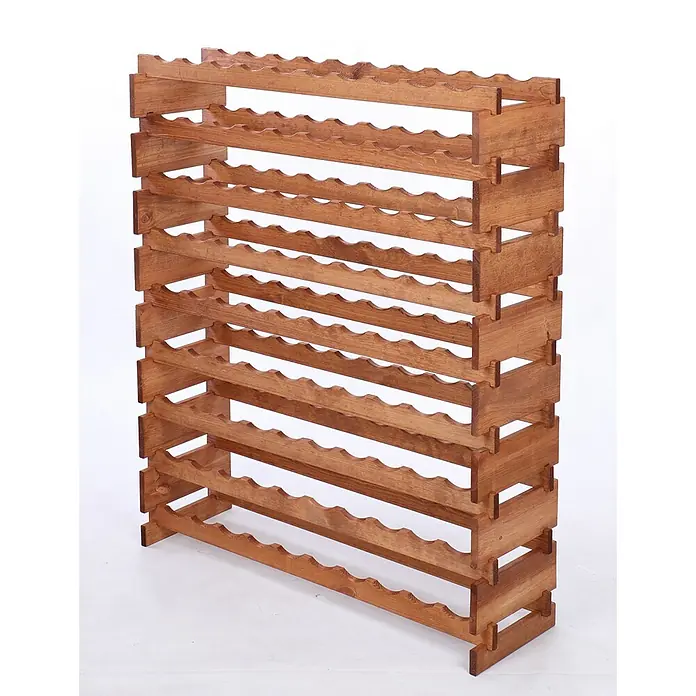 Proregal Flaschenregal Weinregal VINOTECA FLEX PRO für 90 Flaschen - L x B x H: 28 x 103 x 121 cm, Holz - Ein freistehendes Weinregal aus Holz mit mehreren Ablagen zur Weinlagerung. Praktisch und stilvoll für Weinliebhaber.
