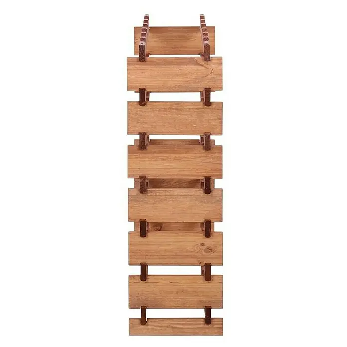 Proregal Flaschenregal Weinregal VINOTECA FLEX PRO für 42 Flaschen - L x B x H: 28 x 65 x 93 cm, Holz, Anzahl Böden: 7 Stk. - Ein rechteckiger Weinflaschenhalter aus Holz, der Platz für bis zu sechs Flaschen bietet, ideal zur Aufbewahrung und Präsentation von Wein.